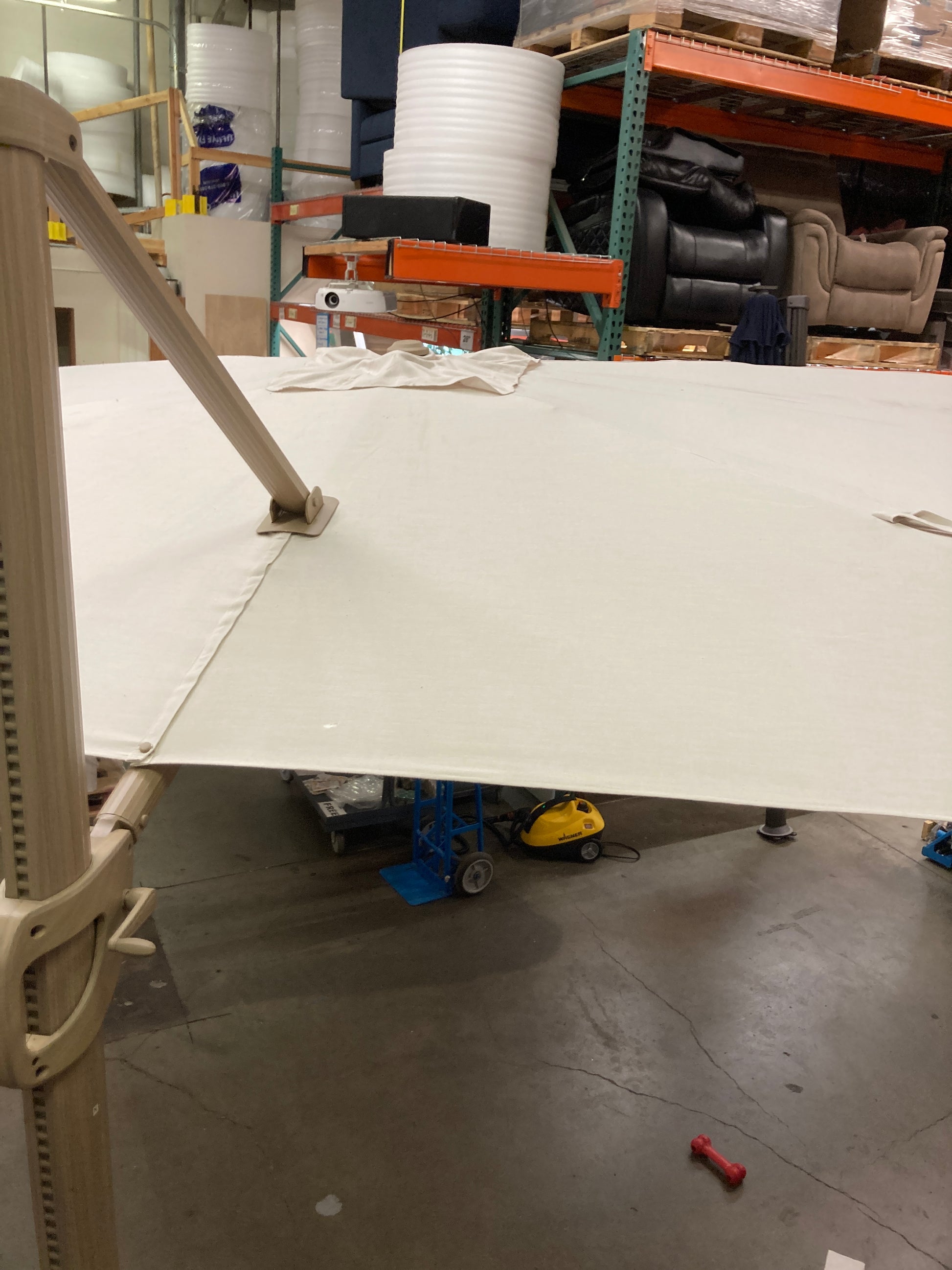 Costco - 10' x 13' Wood-Look Seasons Sentry Cantilever Umbrella - Retail $699 Default Title