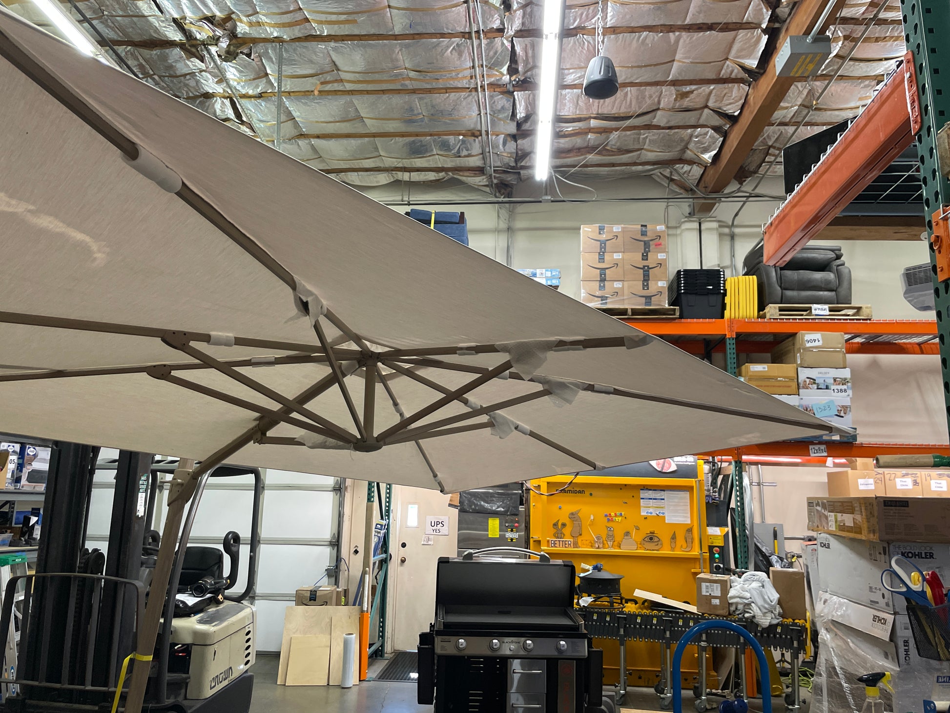 Costco - 10' x 13' Wood-Look Seasons Sentry Cantilever Umbrella - Retail $699 Default Title