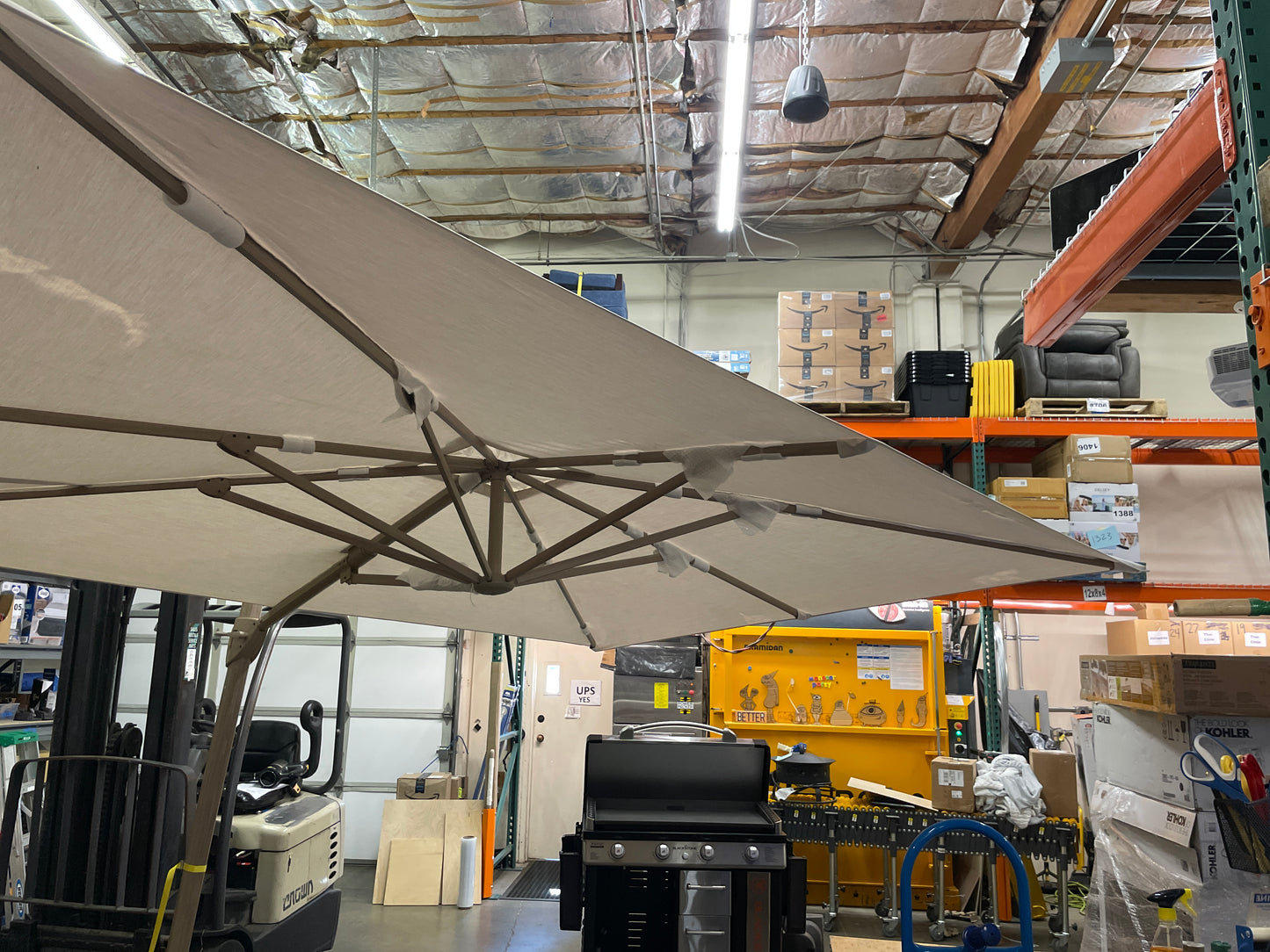 Costco - 10' x 13' Wood-Look Seasons Sentry Cantilever Umbrella - Retail $699 Default Title