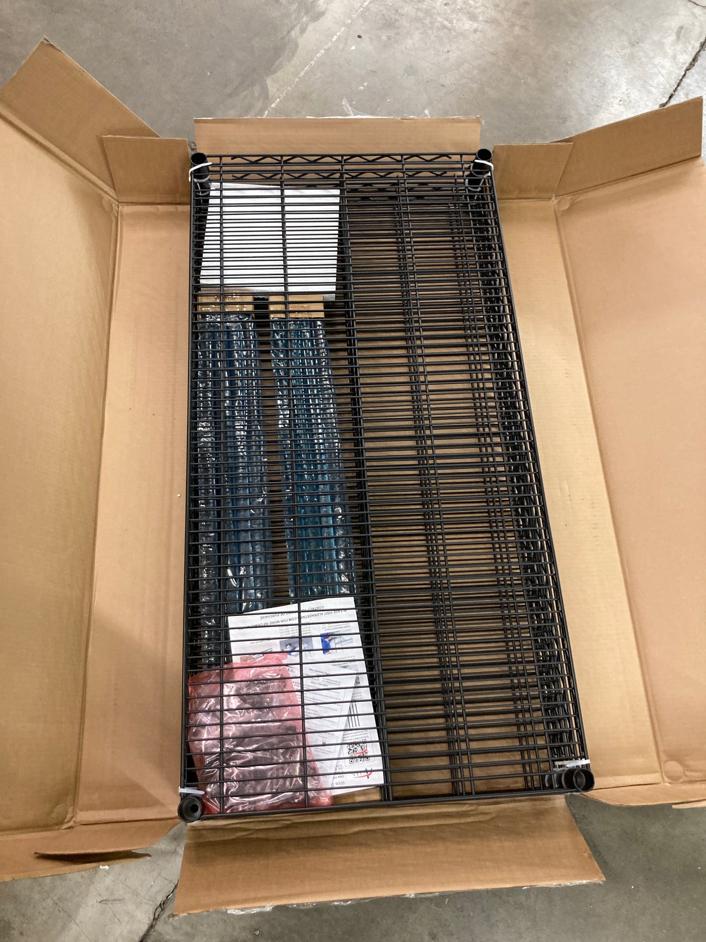 Costco - Alera 4-Shelf Industrial Wire Shelving Unit, 48"W x 72"H x 24"D, Black Anthracite - Retail $129 Default Title