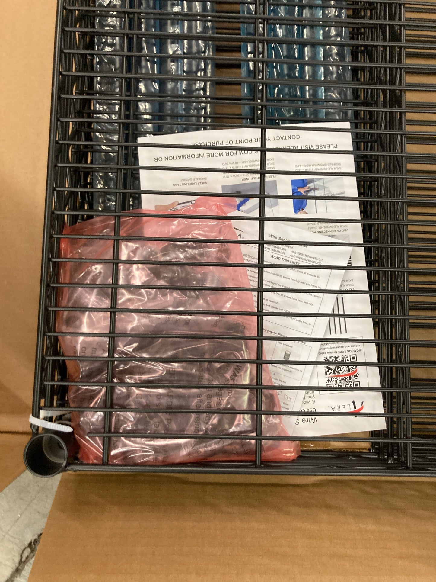 Costco - Alera 4-Shelf Industrial Wire Shelving Unit, 48"W x 72"H x 24"D, Black Anthracite - Retail $129 Default Title