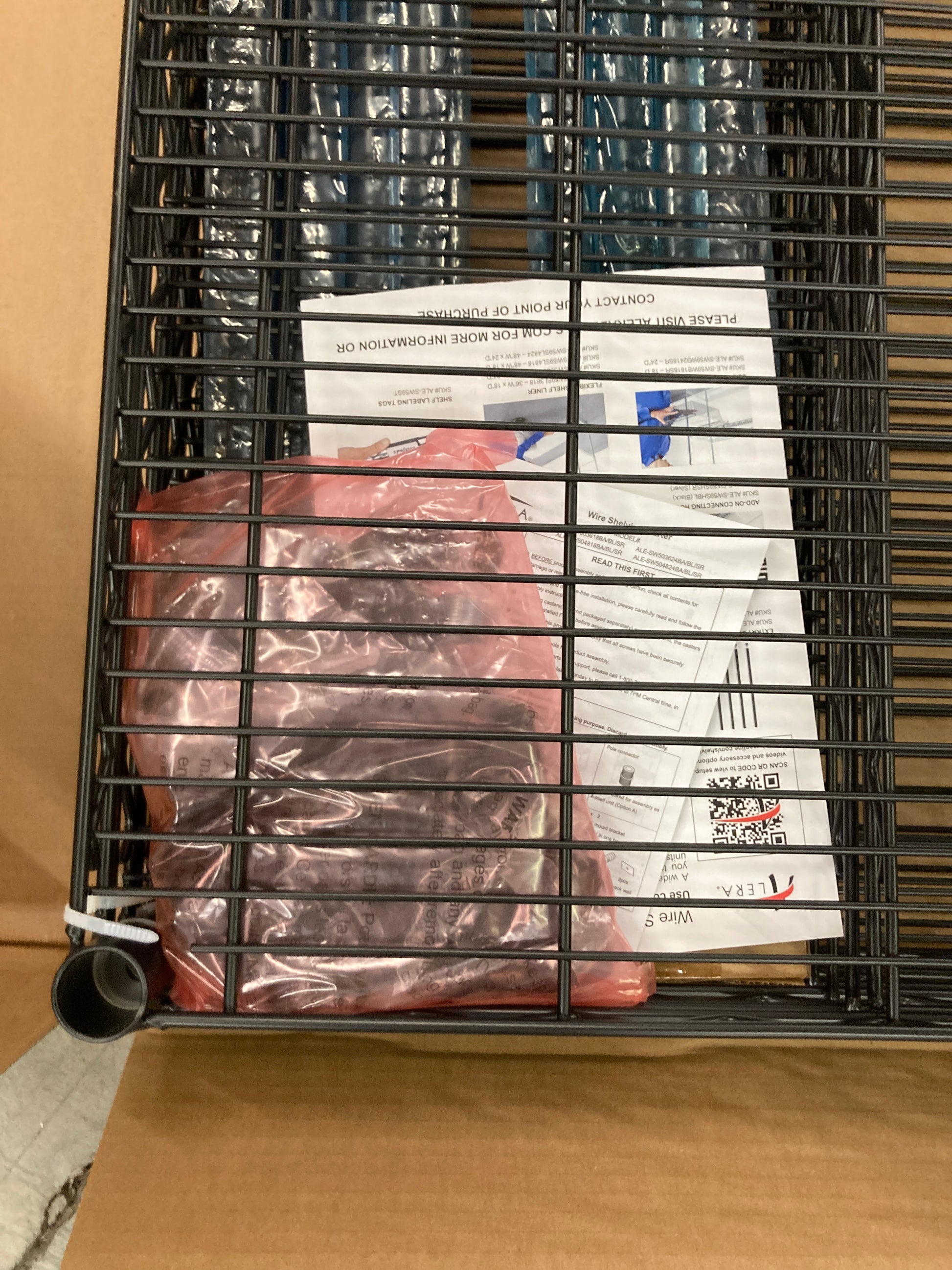 Costco - Alera 4-Shelf Industrial Wire Shelving Unit, 48"W x 72"H x 24"D, Black Anthracite - Retail $129 Default Title