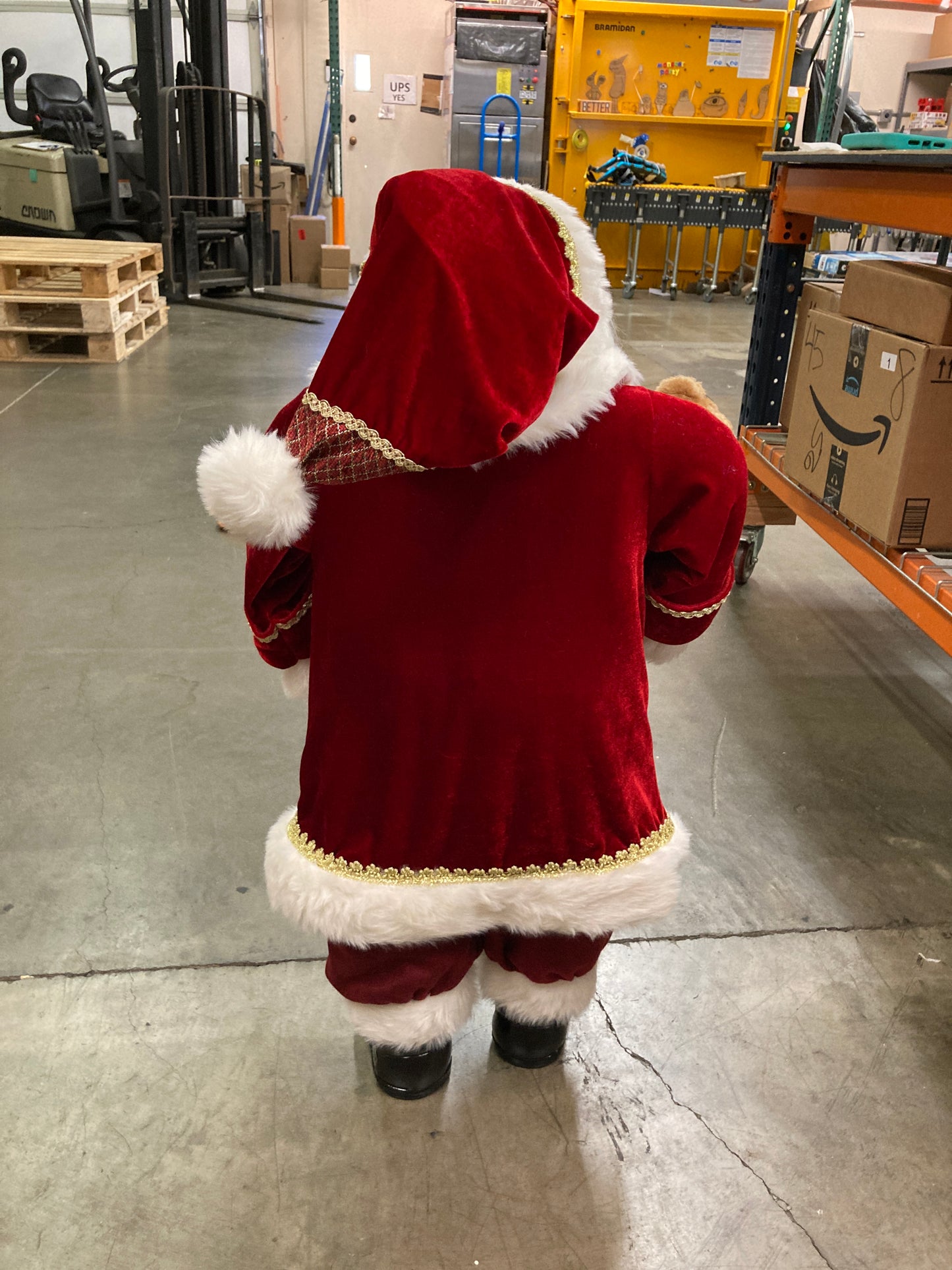 Costco - 36" Fabric Santa With Lantern - Retail $49 Default Title
