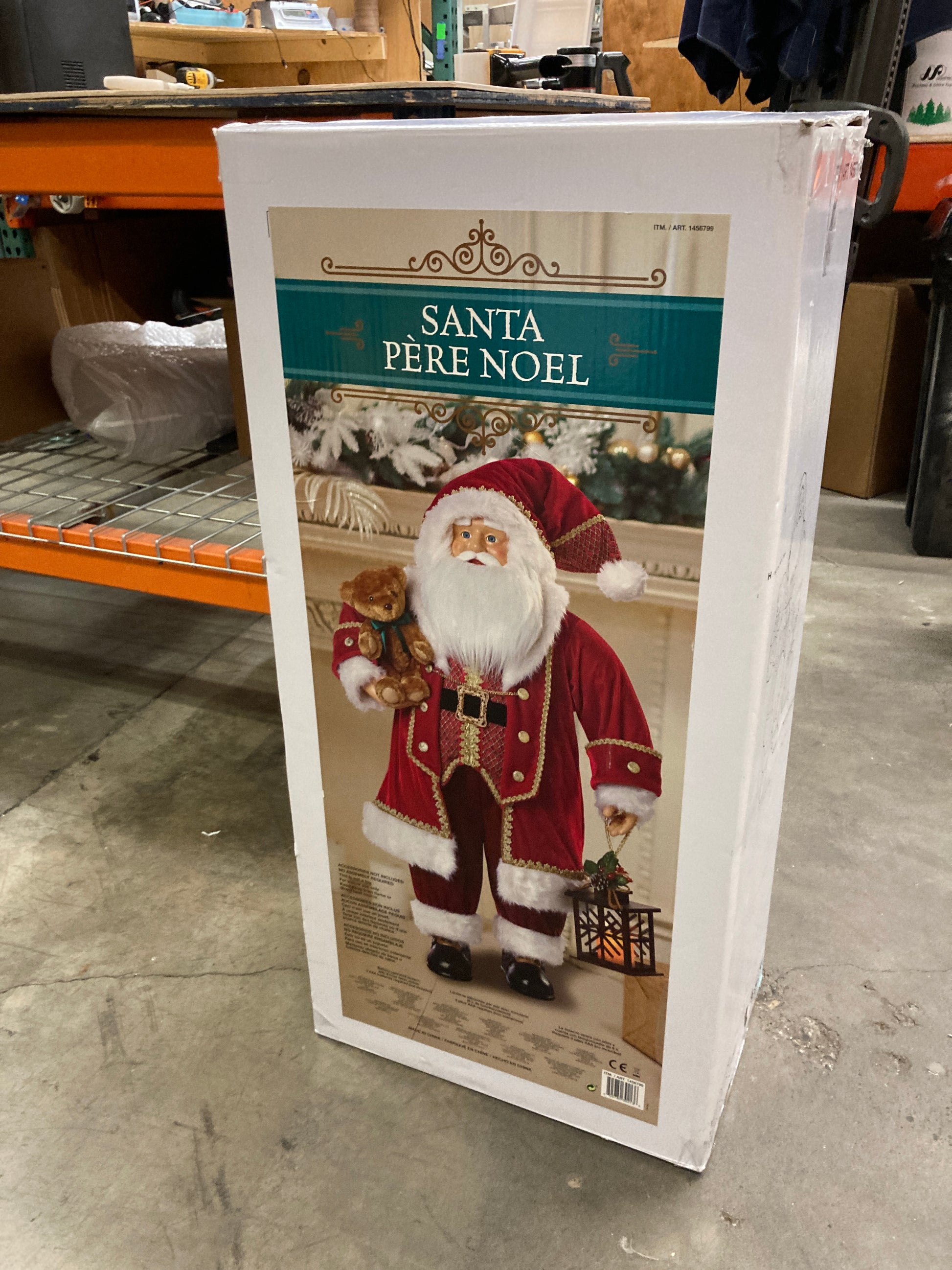 Costco - 36" Fabric Santa With Lantern - Retail $49 Default Title