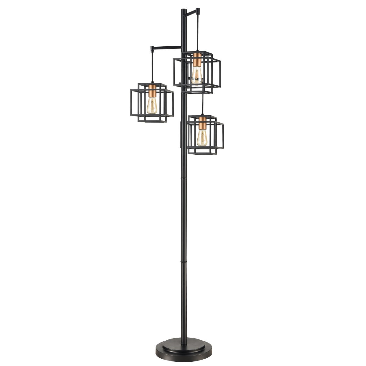 Kelsey Dual Square 3-Light Floor Lamp