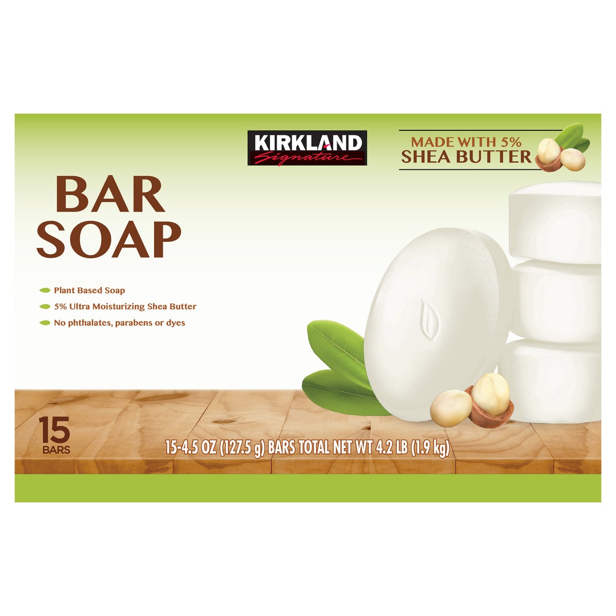 Kirkland Signature Bar Soap with Shea Butter, 15 Bars - Retail $14