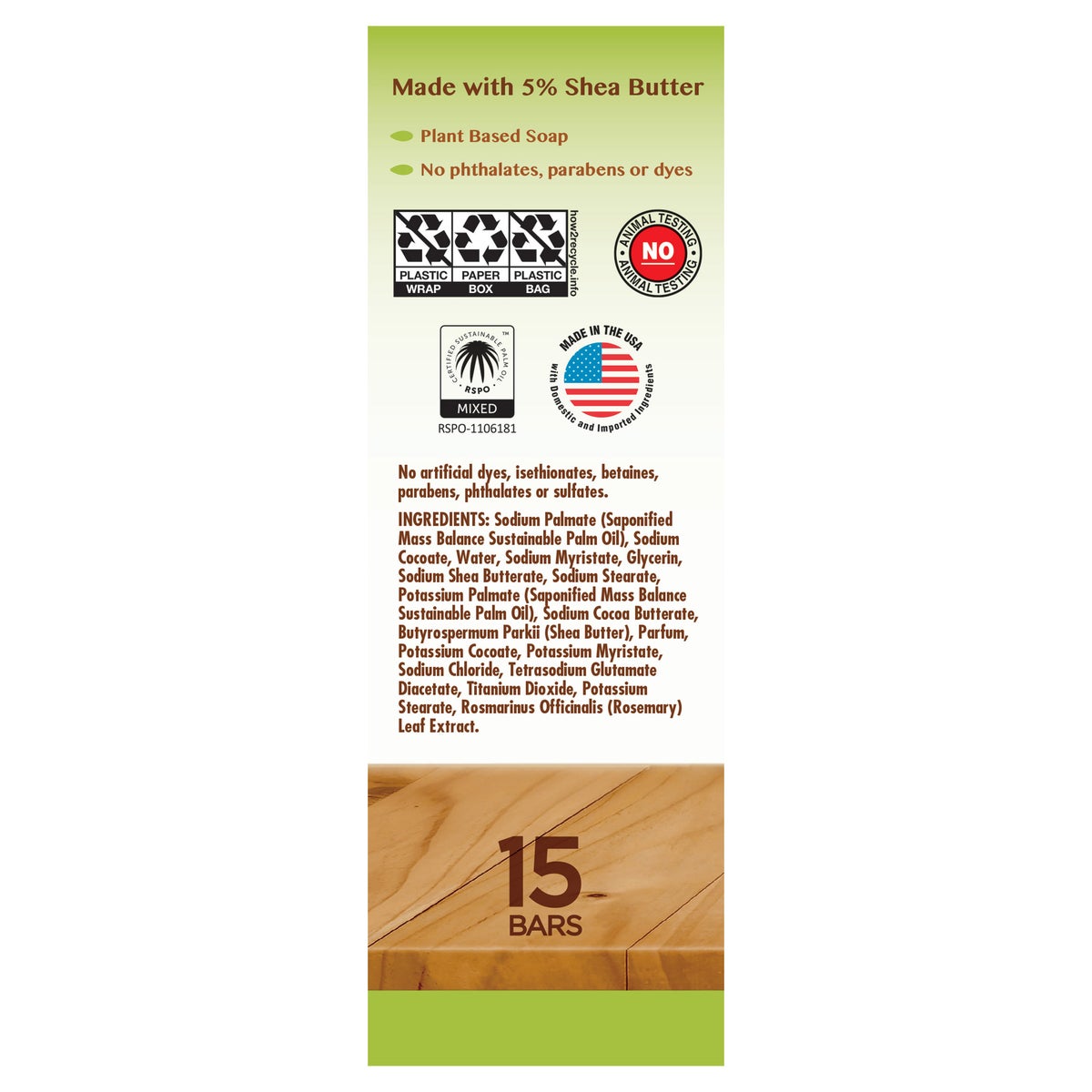 Kirkland Signature Bar Soap with Shea Butter, 15 Bars - Retail $14