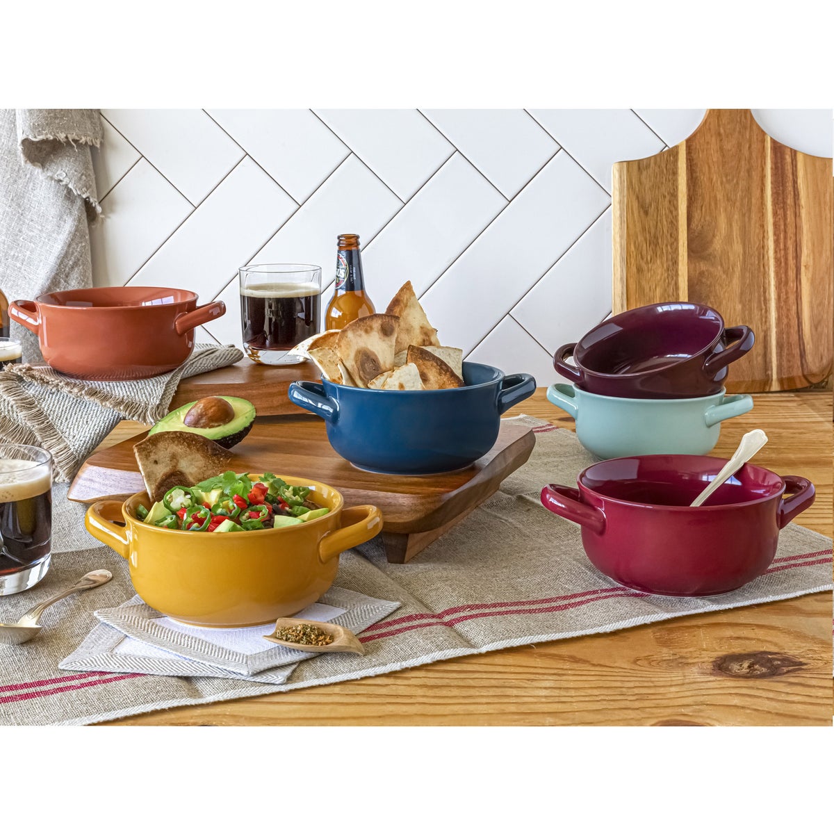 Over and Back Handled Bowl Set, 6-piece