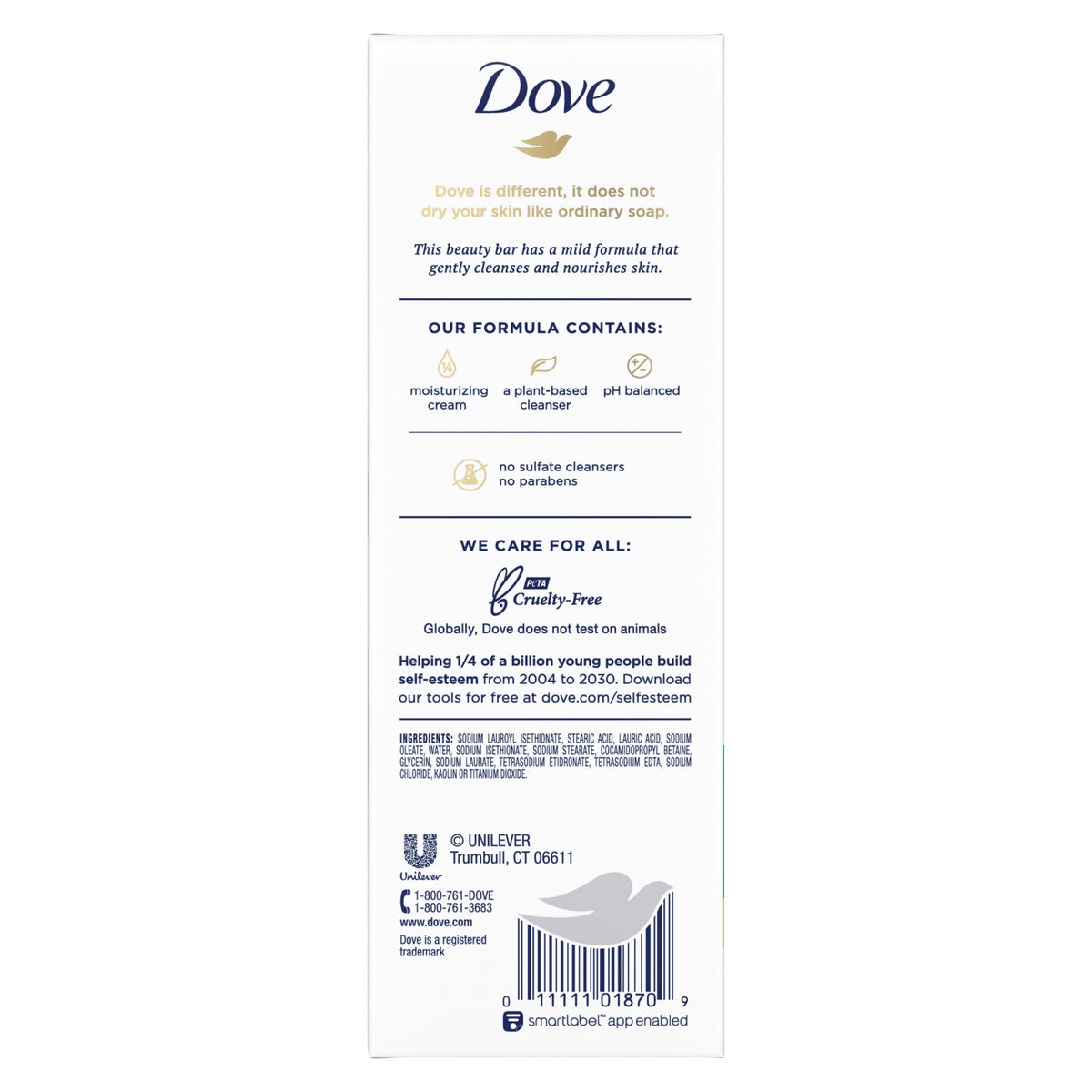 Dove Moisturizing Beauty Bar Soap Sensitive Skin, 3.75 oz, 16 Bars