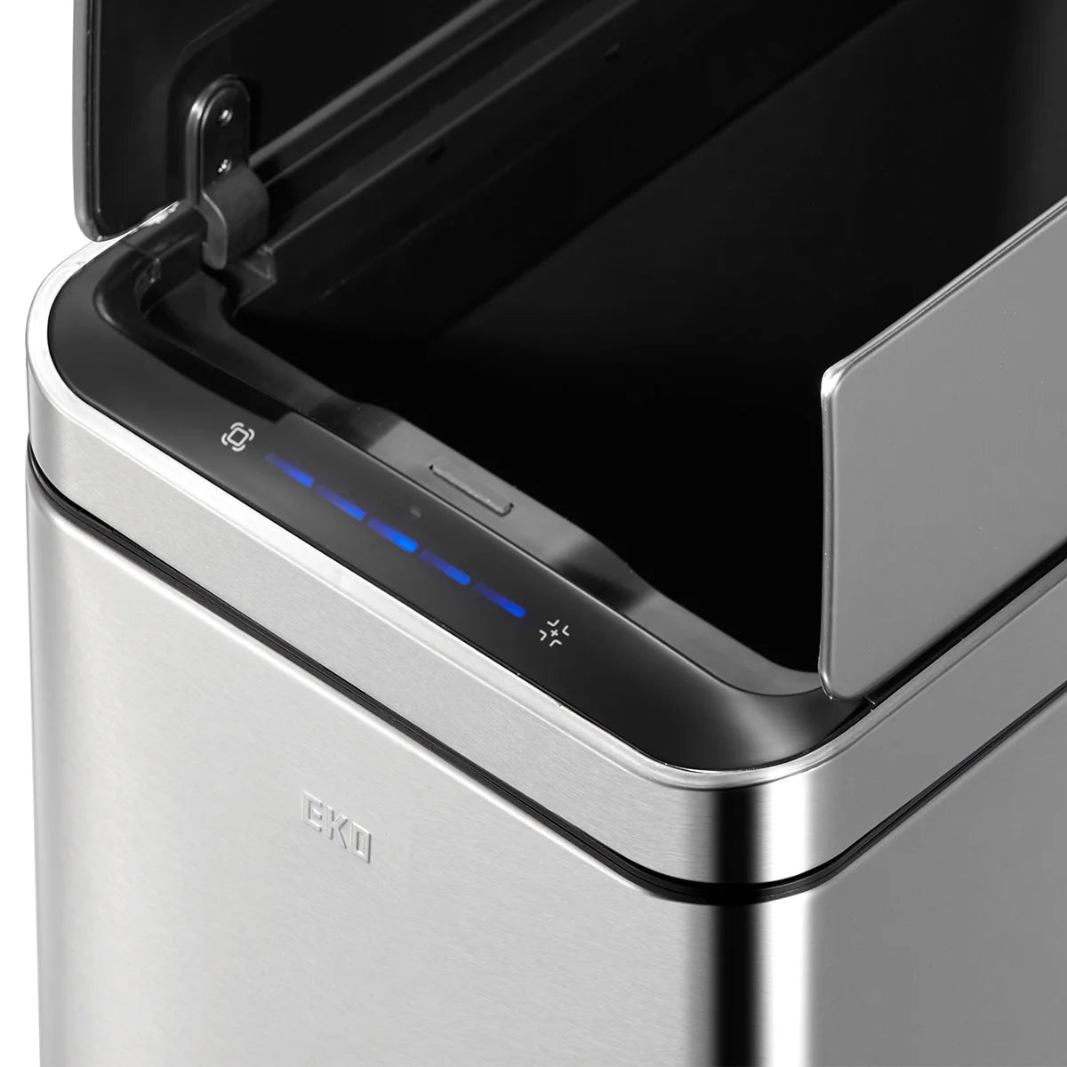 Deluxe Phantom 45 Liter Stainless Steel Dual Wing Motion Sensor Trash Can- Retail $99