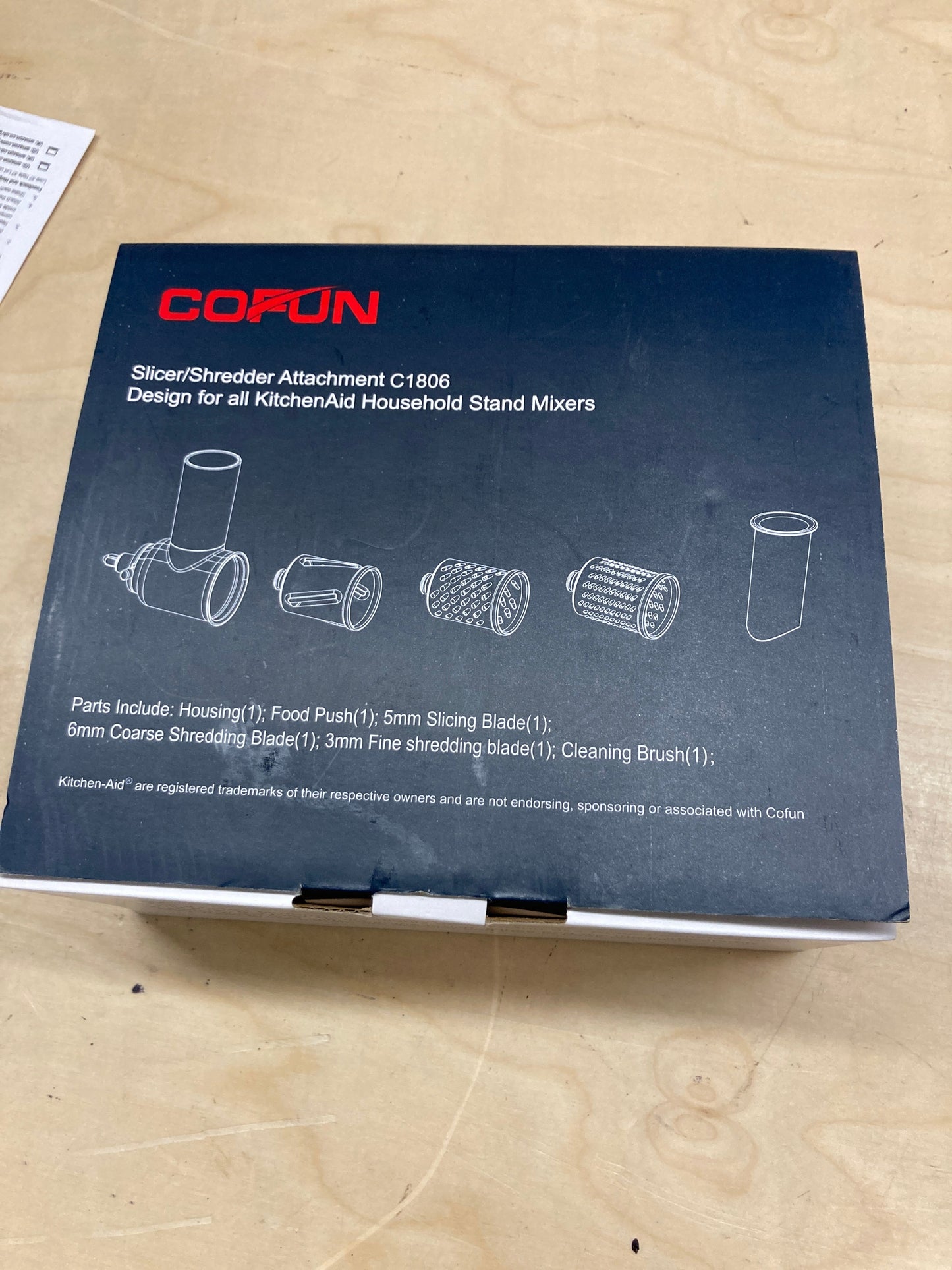 Slicer/Shredder Attachment for KitchenAid Stand Mixers as Vegetable Chopper Accessory Salad Maker by Cofun (White) Default Title