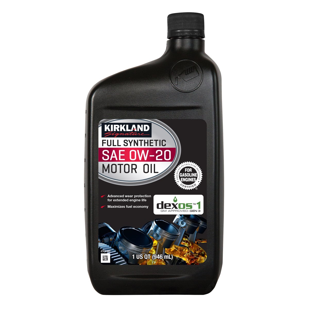 Kirkland Signature 0W-20 Full Synthetic Motor Oil 1-Quart, 12-pack