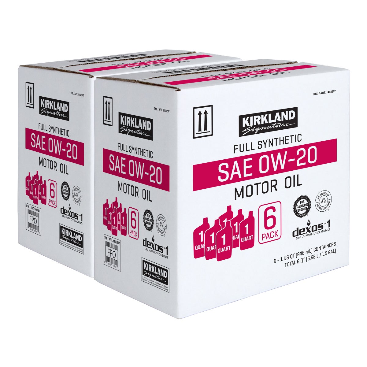 Kirkland Signature 0W-20 Full Synthetic Motor Oil 1-Quart, 12-pack
