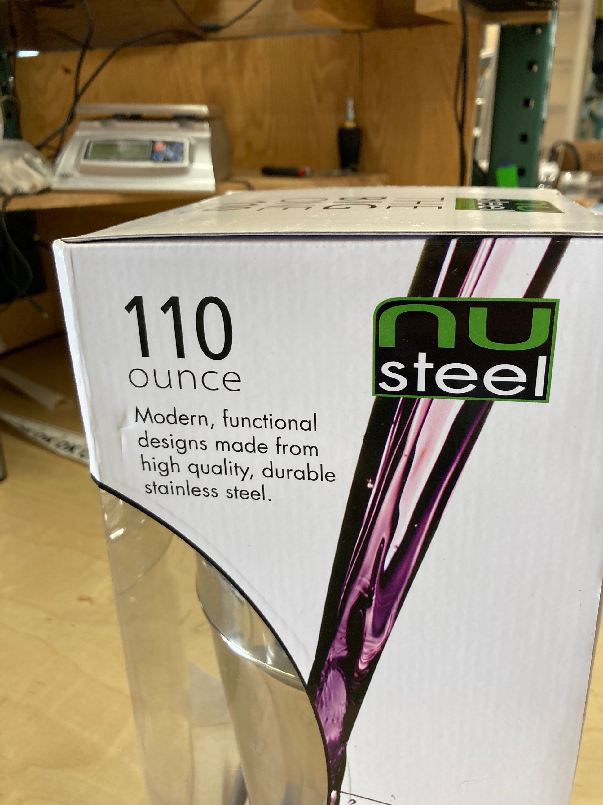 nu steel Stainless Steel Big One Cocktail Shaker, 110 oz, Shiny Default Title