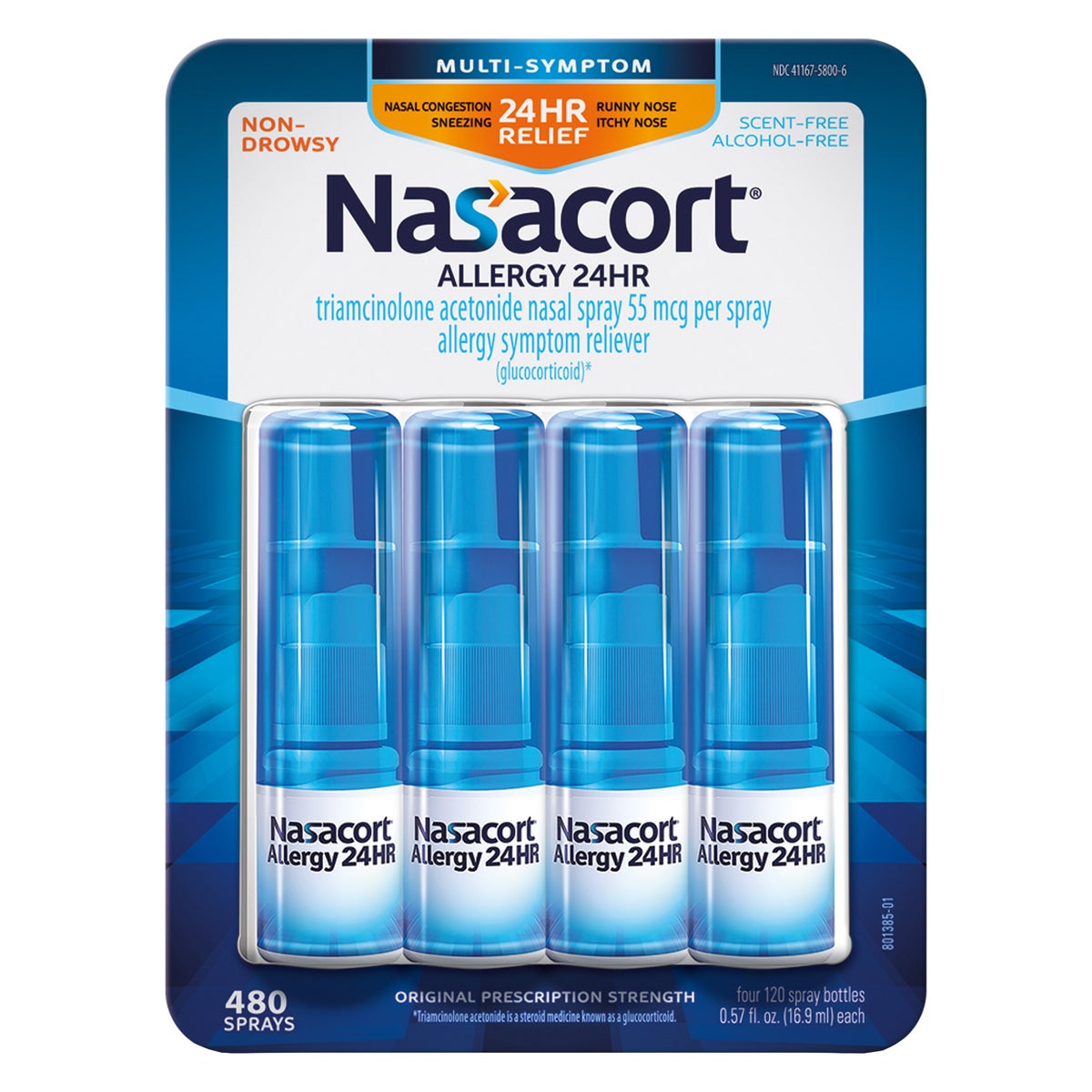 NEW - Nasacort Allergy 24 HR, 480 Metered Sprays