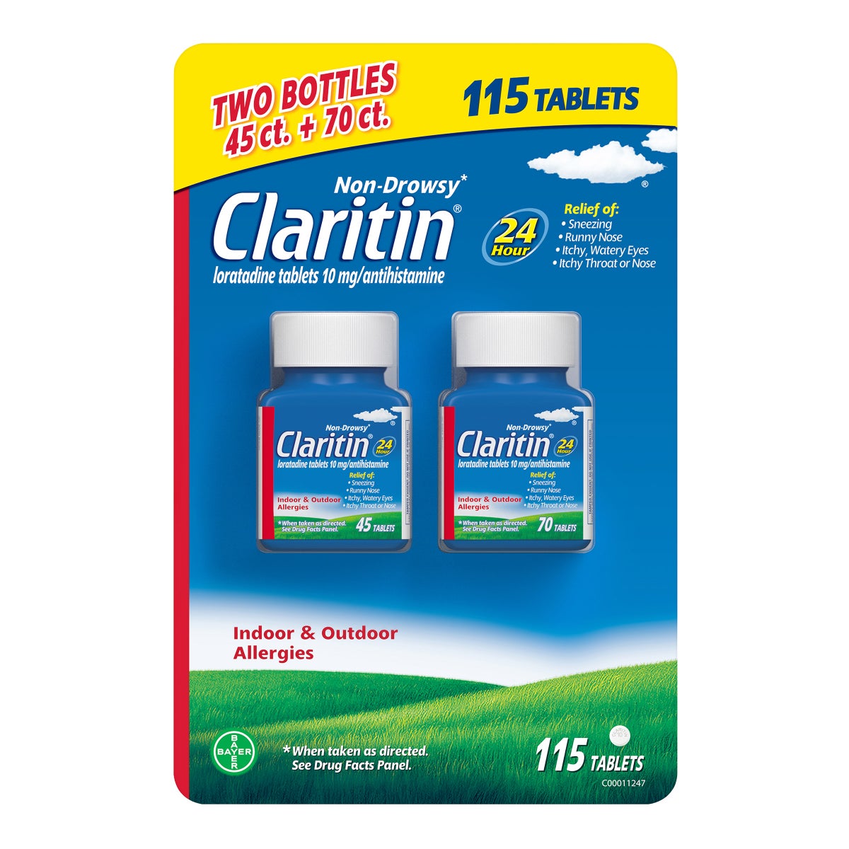 NEW - Claritin 10 mg Non-Drowsy 24 Hour, 115 Tablets