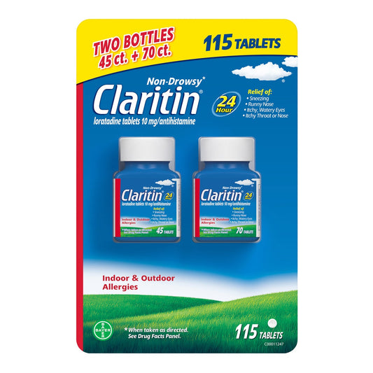 NEW - Claritin 10 mg Non-Drowsy 24 Hour, 115 Tablets