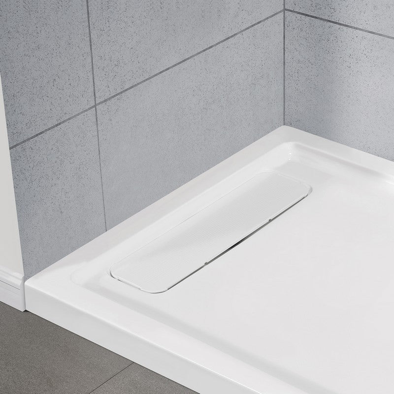 NEW - Ove Decors Adena 36" x 72" Rectangular Shower Base with Single Threshold and Reversible Drain - Retail $420