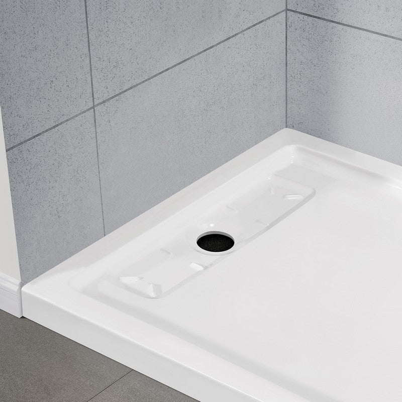 NEW - Ove Decors Adena 36" x 72" Rectangular Shower Base with Single Threshold and Reversible Drain - Retail $420