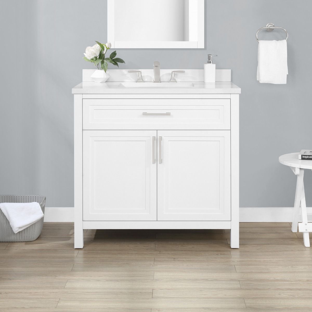 NEW - Ove Decors 36" Laney Vanity in White - Retail $560