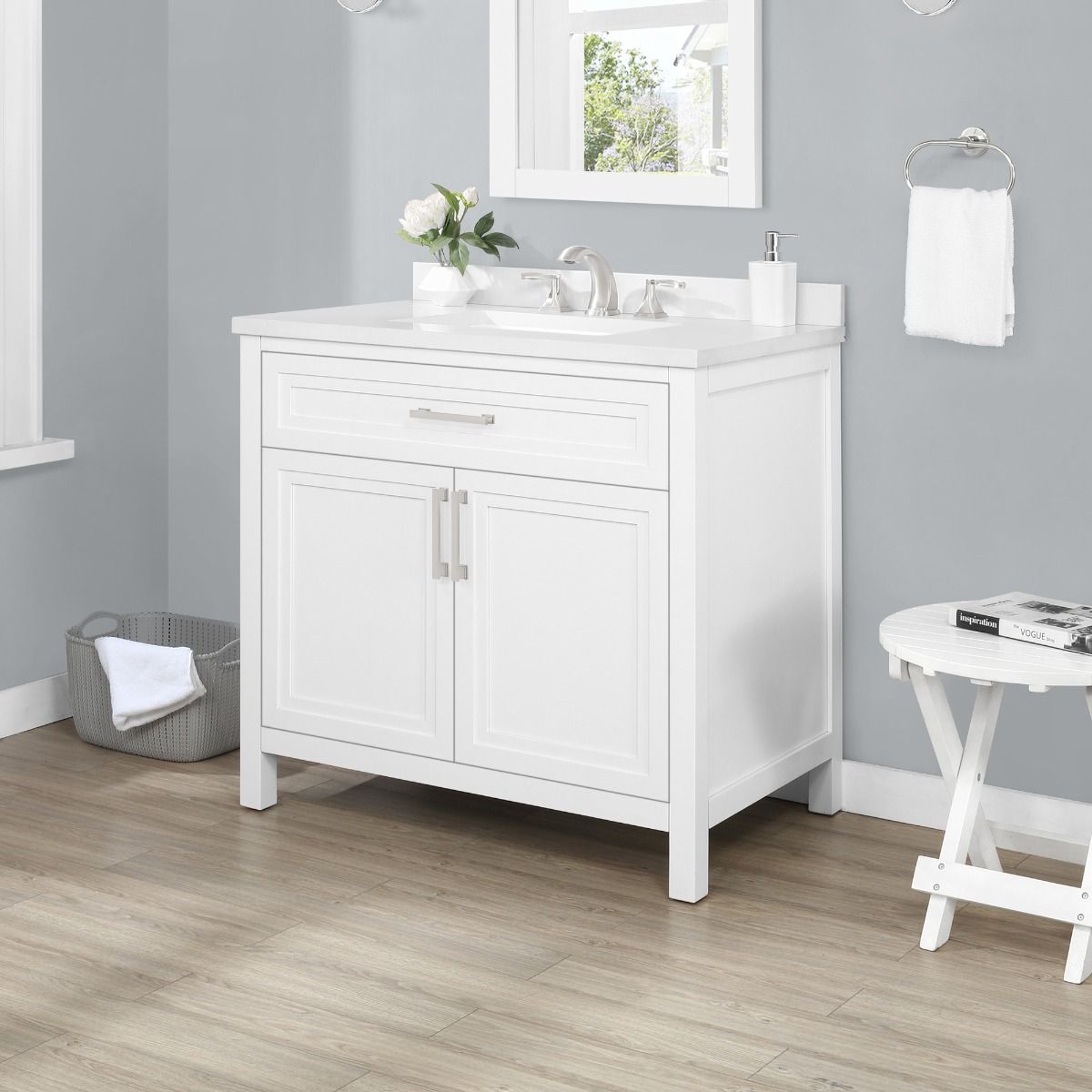 NEW - Ove Decors 36" Laney Vanity in White - Retail $560