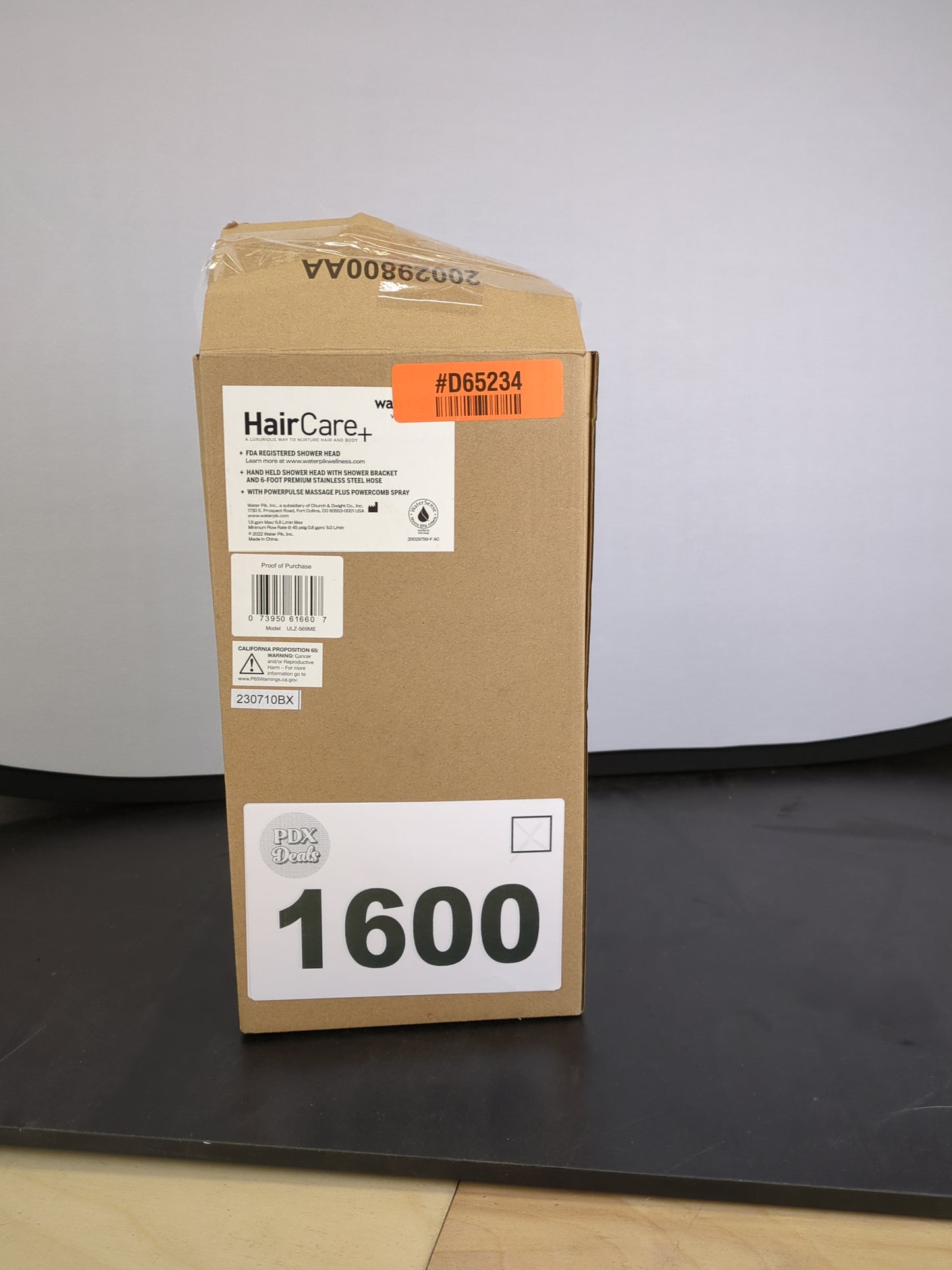 Waterpik UltraThin + Hand Held Shower Head With PowerPulse Massage - Retail $47