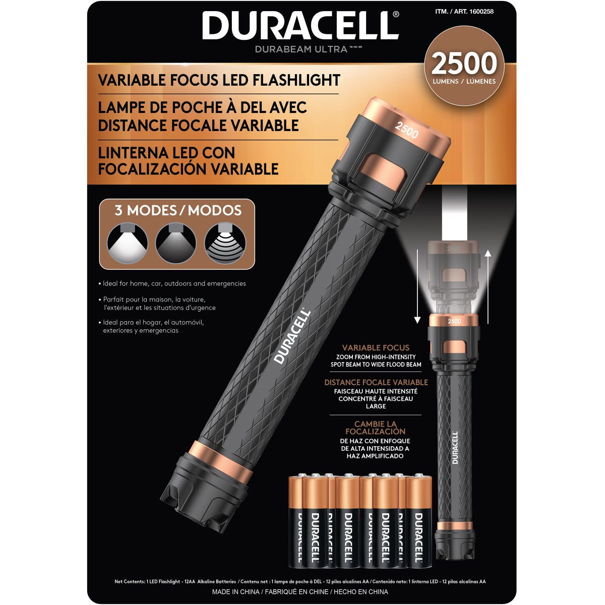 Duracell 2500L Flashlight  - Retail $35