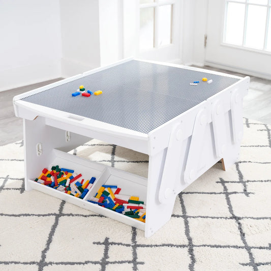 NEW - Building Bricks Play N Store Mega Table - Retail $179