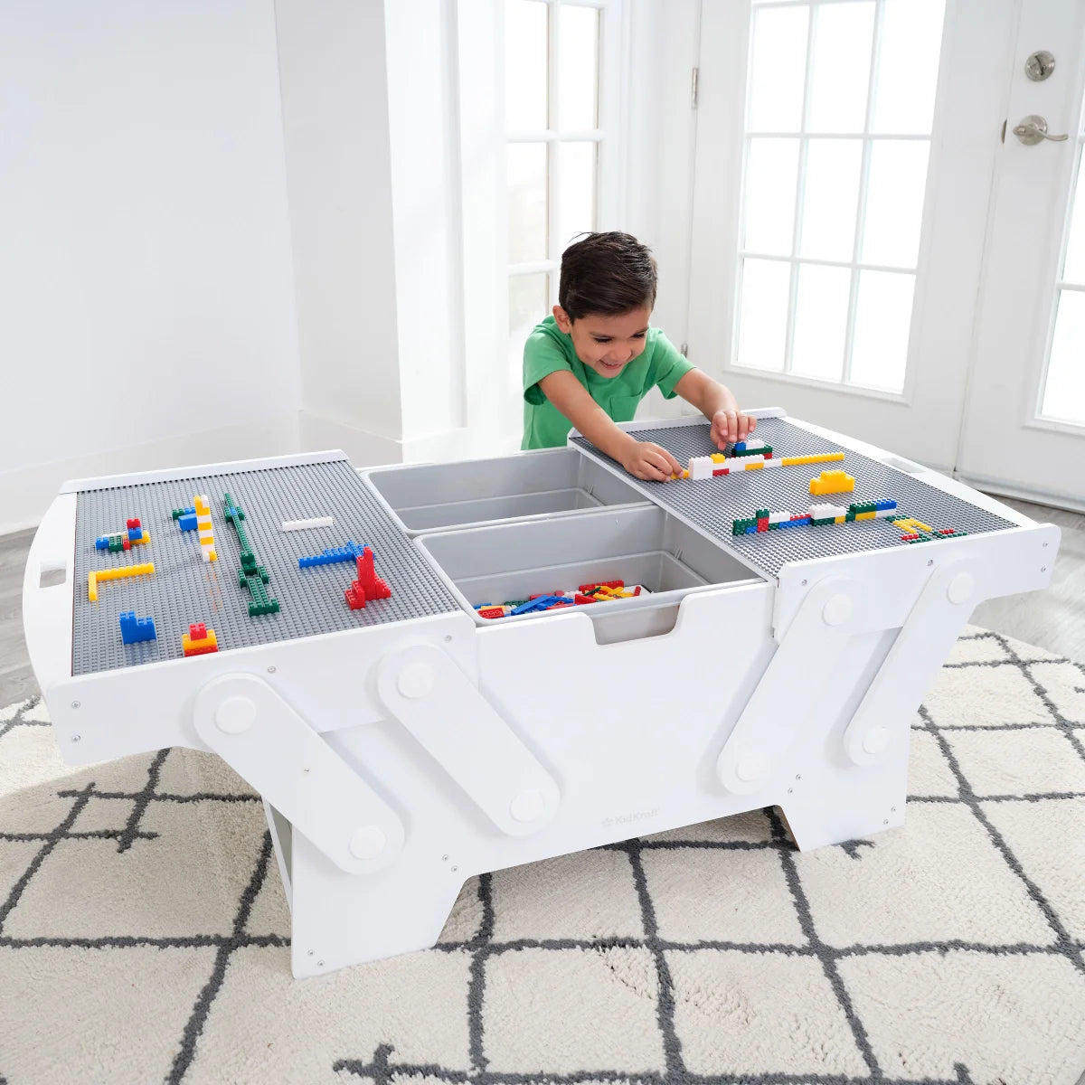 NEW - Building Bricks Play N Store Mega Table - Retail $179