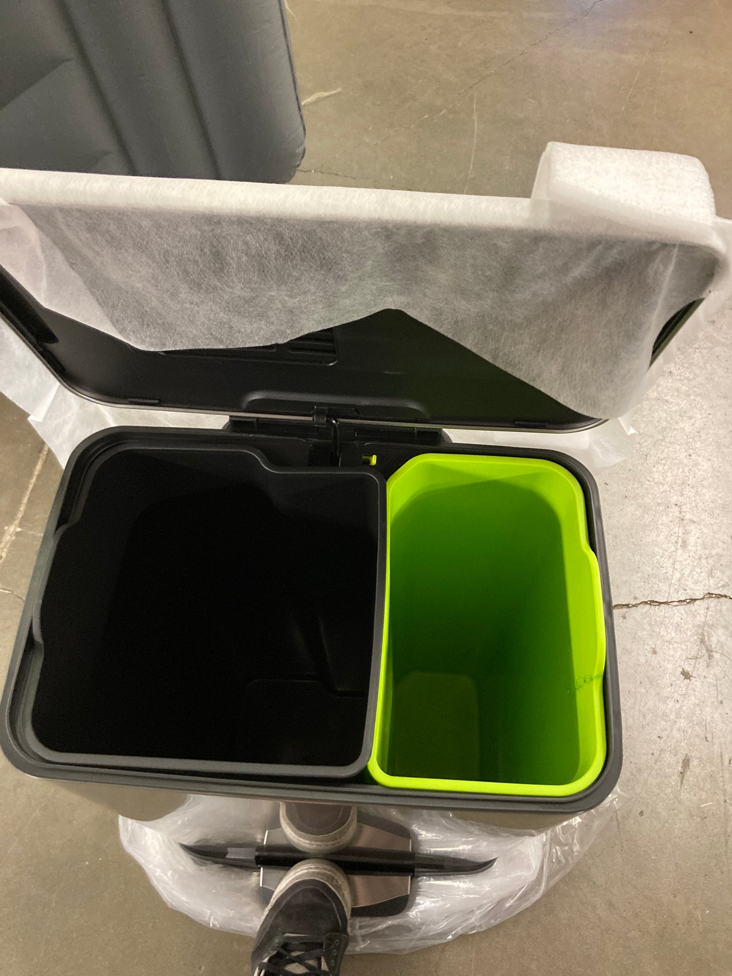 Costco - Neocube 50 Liter Dual Compartment 28 Liter and 18 Liter Stainless Steel Recycle and Trash Bin - Retail $99 Default Title