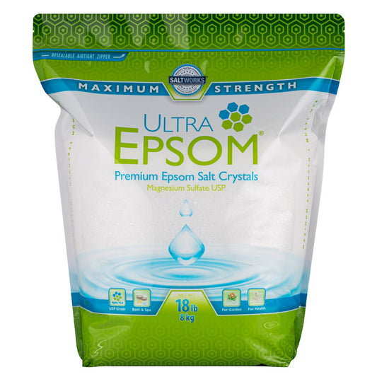 NEW - Ultra Epsom Unscented Bath Salt, 18 Pound Bag