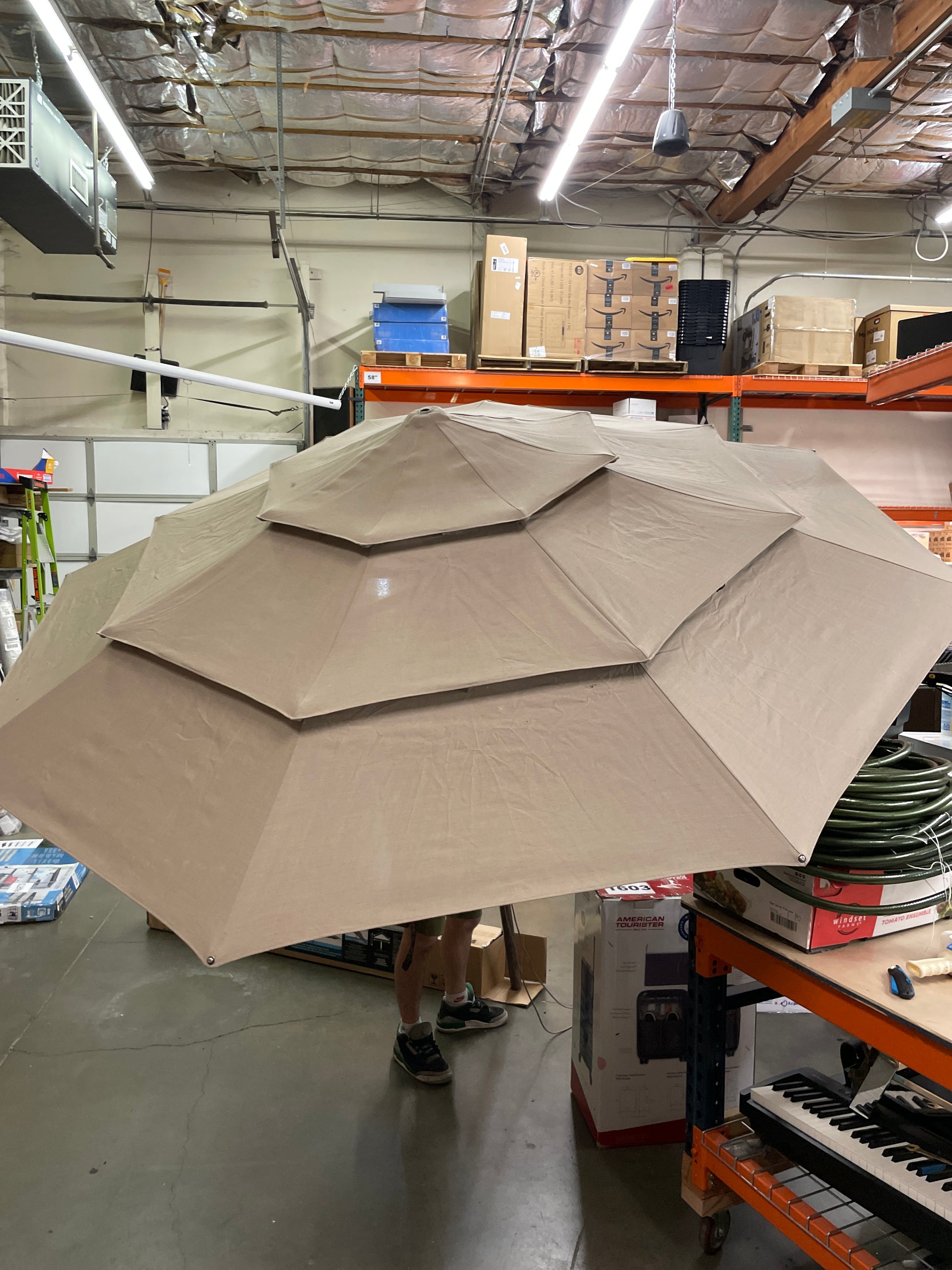 costco patio umbrella sale NEW - Costco - Proshade 11ft Three-Tier Market Umbrella
