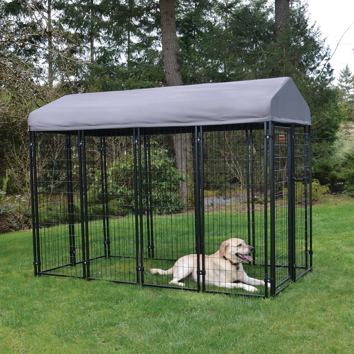 NEW - Lucky Dog STAY Series Villa Dog Kennel 4ftx8ft with Privacy Screen - Retail $499