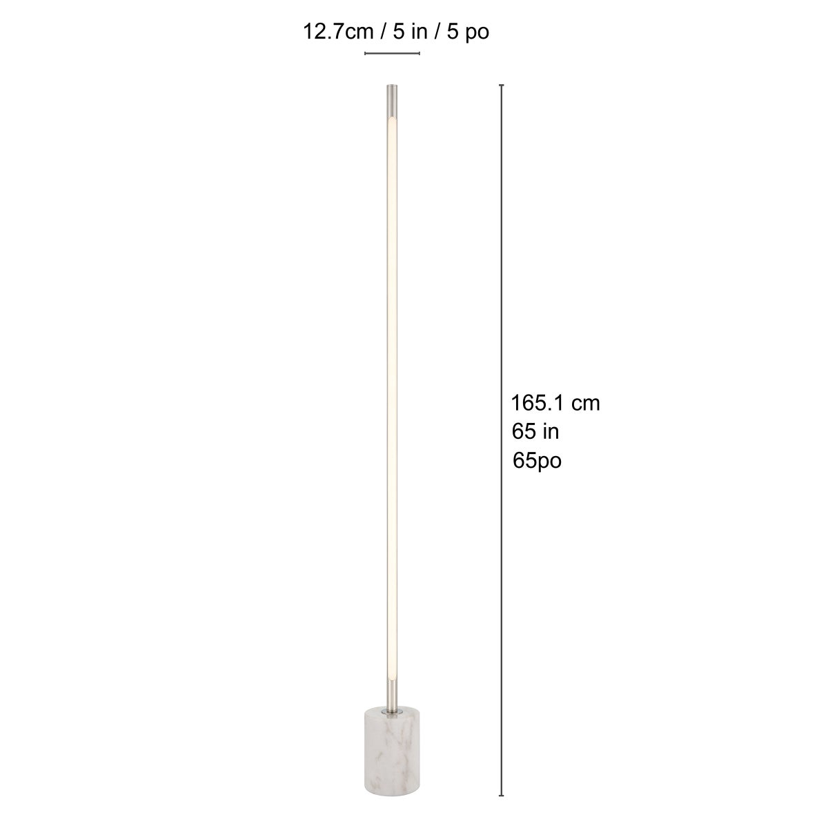 Stellar Marble Base LED Floor Lamp