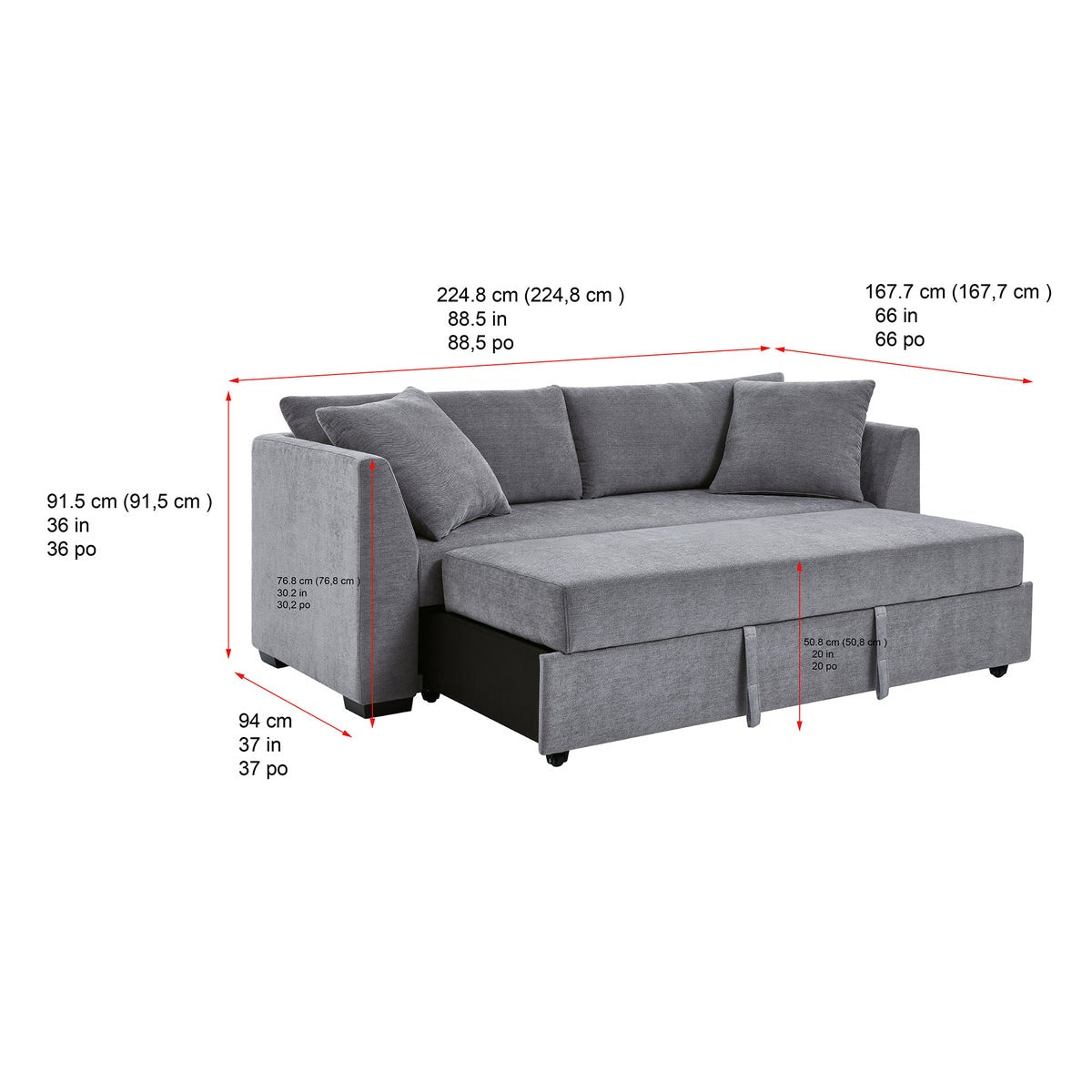 Thomasville Marion Fabric Convertible Sofa