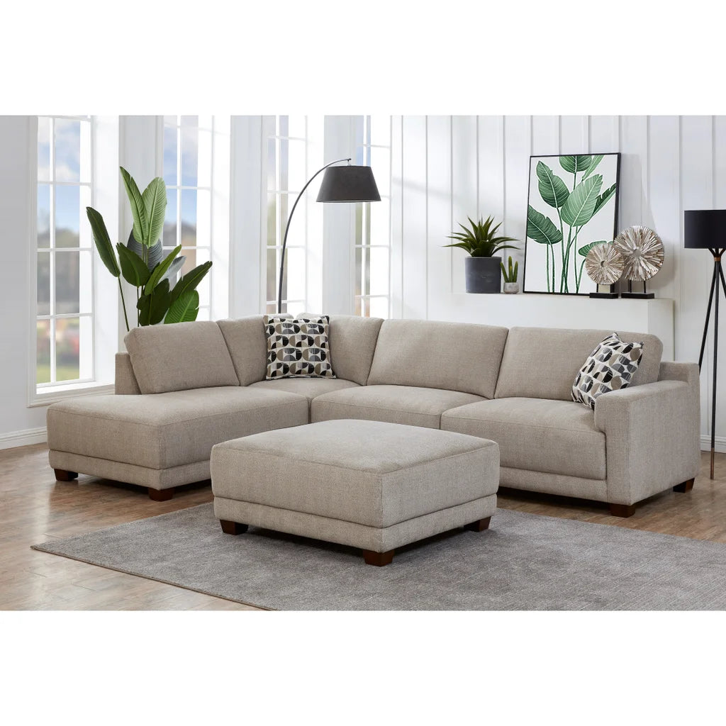 Costco - Raylin Fabric Sectional with Ottoman