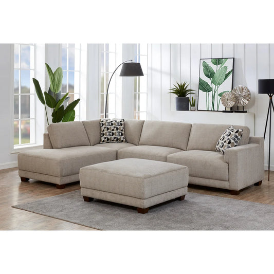 Costco - Raylin Fabric Sectional with Ottoman
