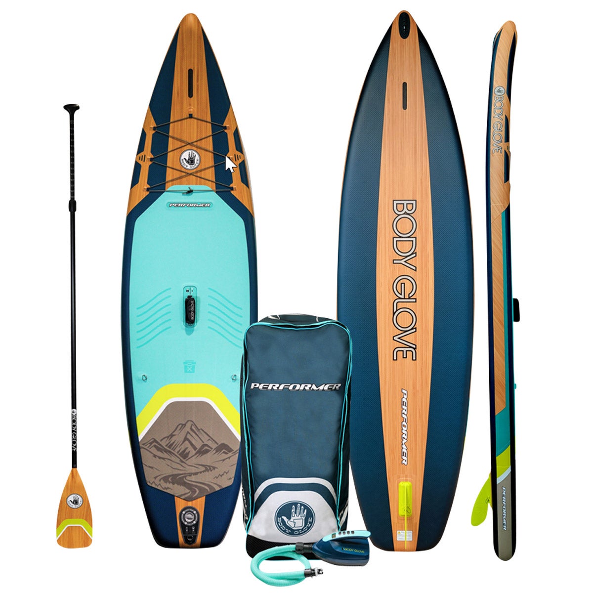 NEW - Body Glove Performer 11' Inflatable Stand-Up Paddle Board Package