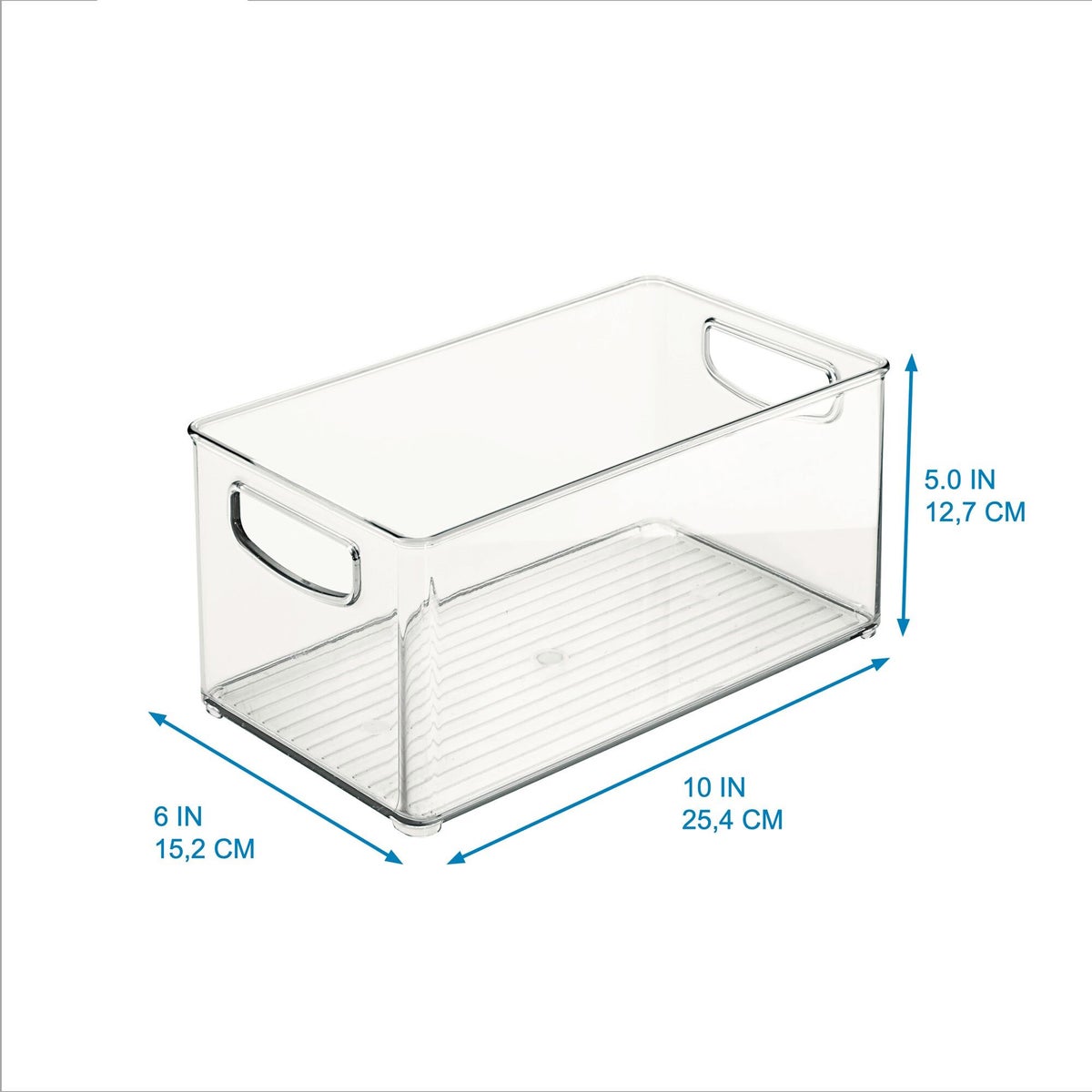 iDESIGN Linus Plastic Fridge/Pantry Kitchen Organizer Bins, Set of 4