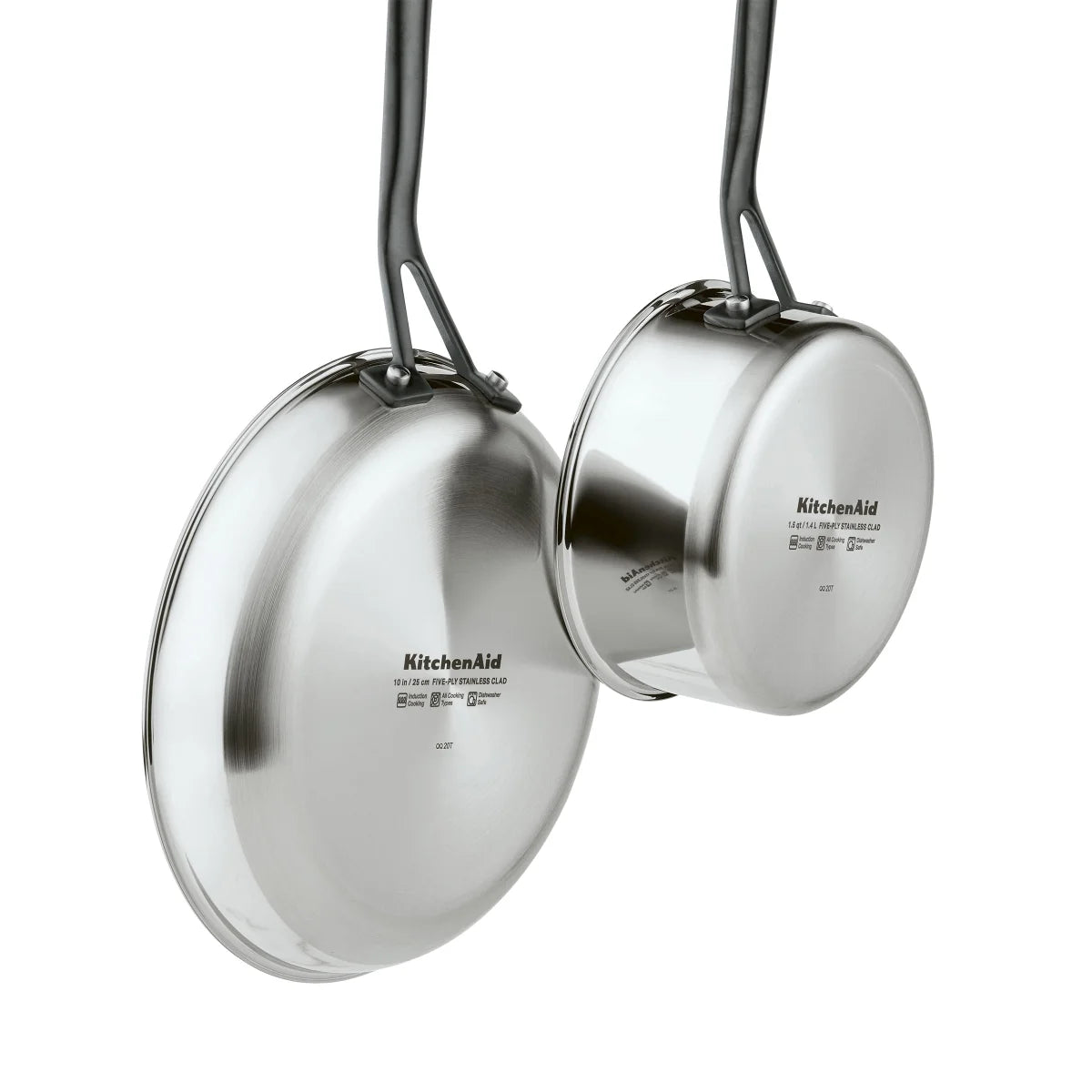 KitchenAid 11-piece 5-ply Clad Stainless Steel Cookware Set - Retail $399