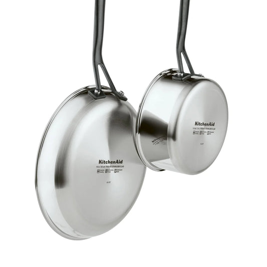 KitchenAid 11-piece 5-ply Clad Stainless Steel Cookware Set - Retail $399