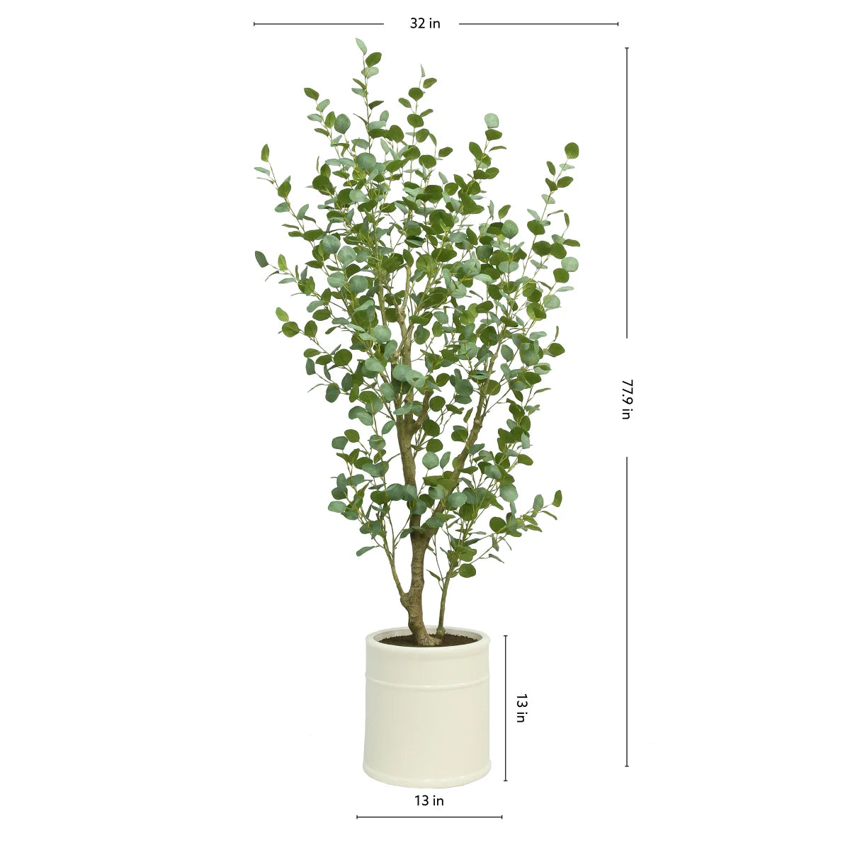 Like NEW - Faux 6.5' Eucalyptus Tree - Retail $169
