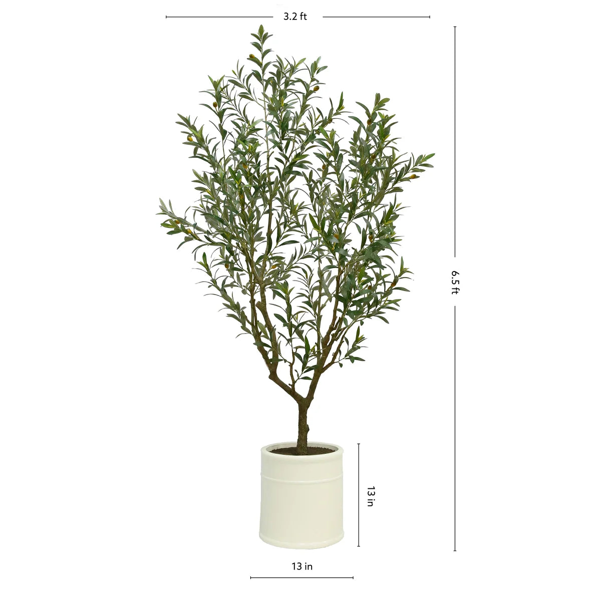 Costco - Artificial 6.5’ Olive Tree with French Planter - Retail $179