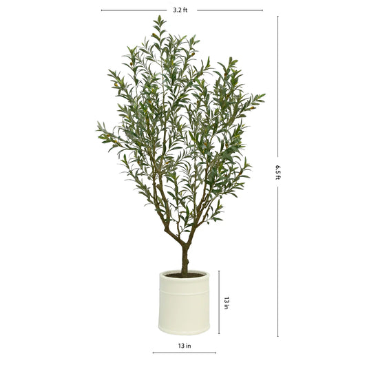 Costco - Artificial 6.5’ Olive Tree with French Planter - Retail $179