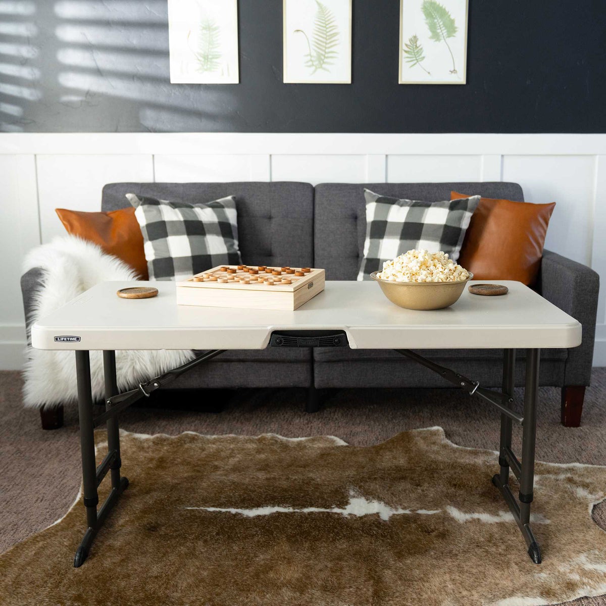 Lifetime 4-Foot Commercial Adjustable Height Folding Table