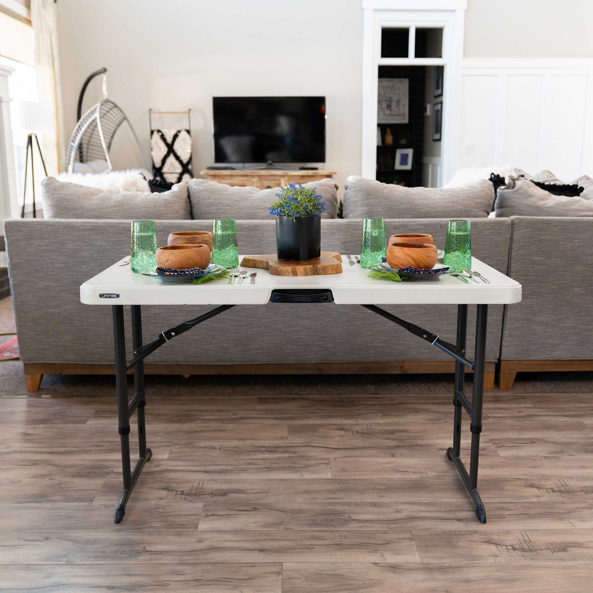 Lifetime 4-Foot Commercial Adjustable Height Folding Table