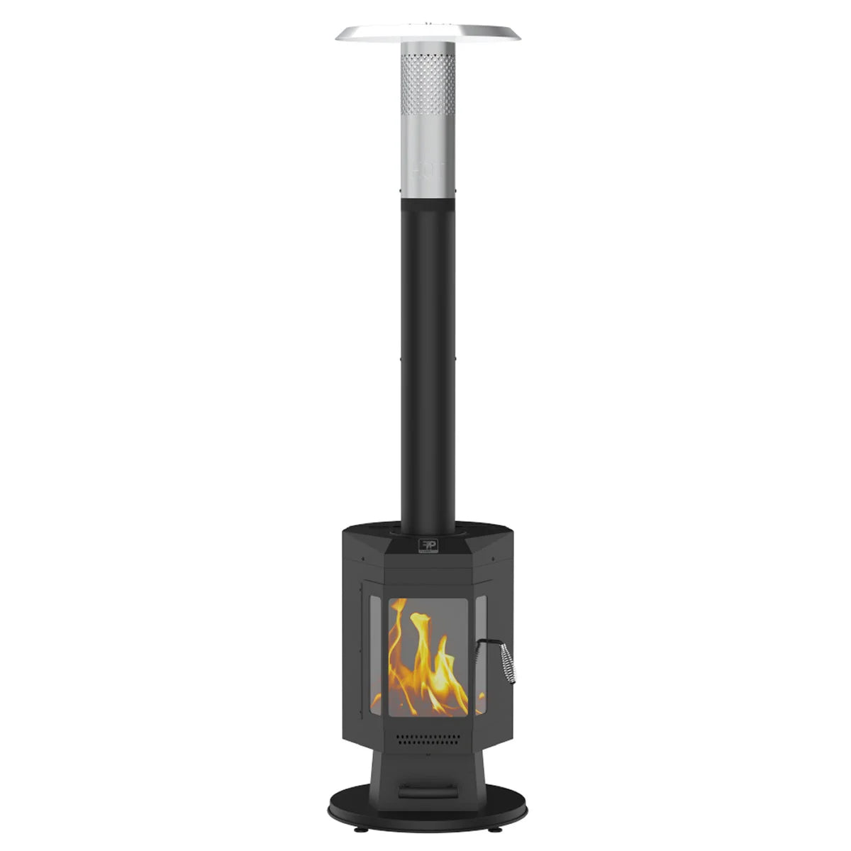 NEW - FlamePro 81in H Steel Patio Pellet Heater