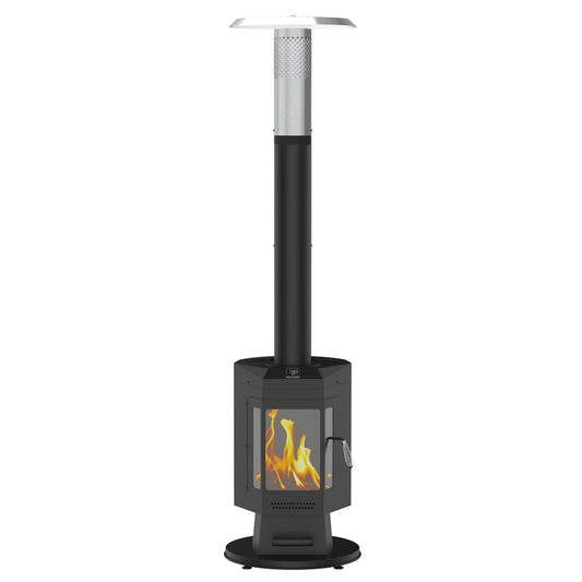 NEW - FlamePro 81in H Steel Patio Pellet Heater