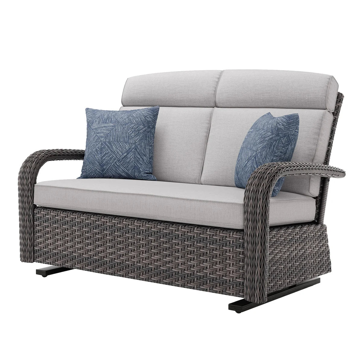 Like NEW - Grand Leisure Nogales Cushioned Glider Loveseat - Retail $749