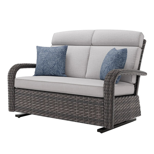 Like NEW - Grand Leisure Nogales Cushioned Glider Loveseat - Retail $749